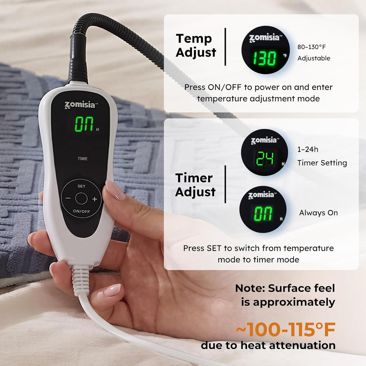 ZOMISIA Cat Heating Pad side view